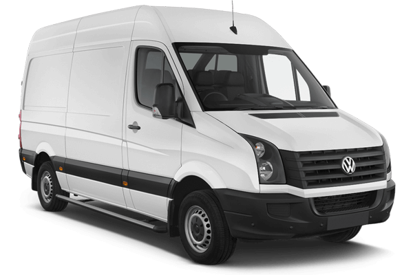 Vue latérale du fourgon VOLKSWAGEN CRAFTER - 2006 – modèle utilitaire gris aménageable